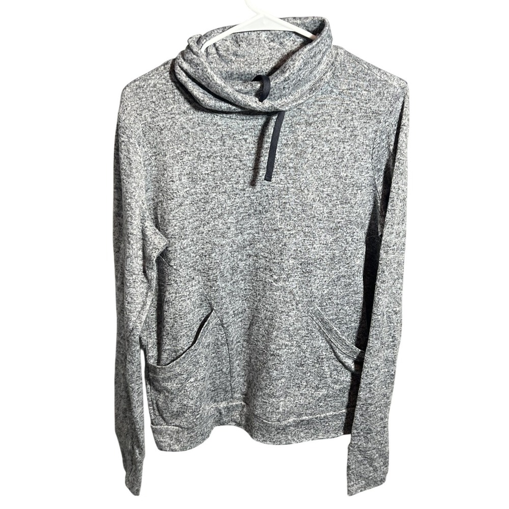 Old Navy Active Women's Heather Gray Cowl Neck Pullover Sweatshirt Top Size M